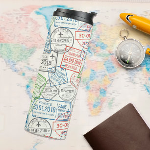 Reise-Visum-Stempel Thermosbecher