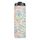 Reise-Visum-Stempel Thermosbecher (Vorderseite)