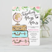 Reise von Frau Bridal Shower Einladung (Stehend Vorderseite)