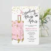 Reise von Frau Bridal Shower Einladung (Stehend Vorderseite)