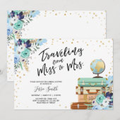 Reise von Frau Floral zum Brautparty Einladung (Vorne/Hinten)