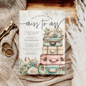 Reise von Frau Vintag Floral Brautparty Einladung