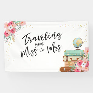 Reise von Fräulein zu Frau Hochzeitsdusche Banner
