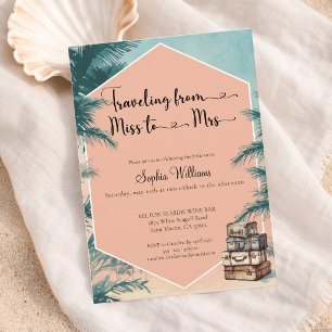 Reise von Fräulein zu Frau tropische Bridal Shower Einladung