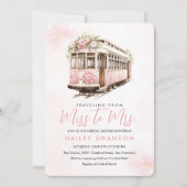 Reise von Miss nach Brautparty Einladung (Vorderseite)