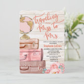 Reise von Miss nach Brautparty Einladung (Stehend Vorderseite)