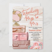 Reise von Miss nach Brautparty Einladung (Vorderseite)