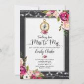 Reise von Miss nach Brautparty Einladung (Vorderseite)