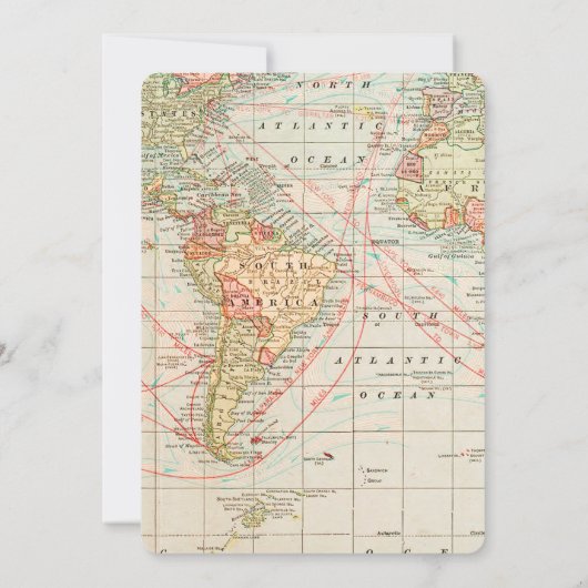 Reise von Miss nach Brautparty Einladung (Rückseite)