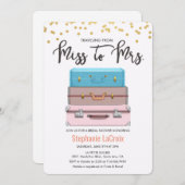 Reise von Miss nach Brautparty Einladung (Vorne/Hinten)