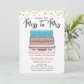 Reise von Miss nach Brautparty Invitati Einladung (Stehend Vorderseite)