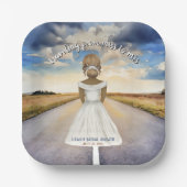 Reise von Miss nach Brautparty Pappteller (Vorderseite)