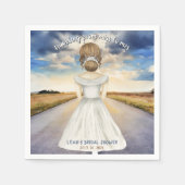 Reise von Miss nach Brautparty Serviette (Vorderseite)