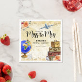 Reise von Miss nach Brautparty Serviette (Beispiel)