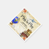 Reise von Miss nach Brautparty Serviette (Ecke)