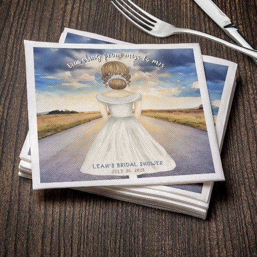 Reise von Miss nach Brautparty Serviette