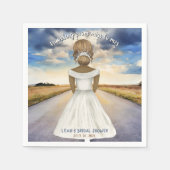 Reise von Miss nach Brautparty Serviette (Vorderseite)