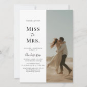 Reise von Miss zu Brautparty Foto Einladung (Vorderseite)