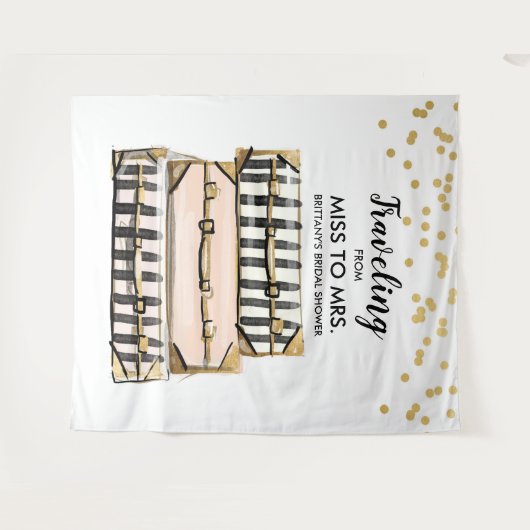 Reise von Miss zu Brautparty Hintergrund Wandteppich (Vorderseite (Horizontal))