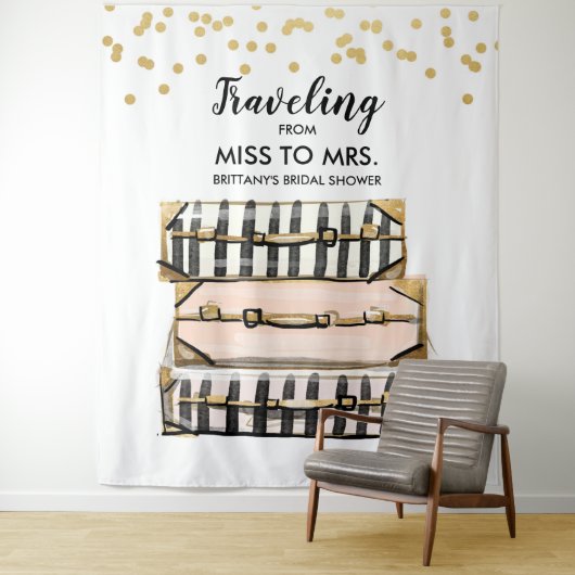 Reise von Miss zu Brautparty Hintergrund Wandteppich (Beispiel)