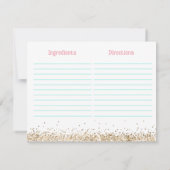 Reise von Miss zu Brautparty Rezept Mitteilungskarte (Rückseite)