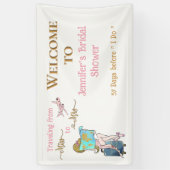 Reise von Miss zu Brautparty Willkommen Banner (Vertikal)