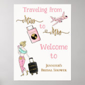 Reise von Miss zu Brautparty Willkommen Poster (Vorne)