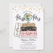 Reise von Miss zu Frau Bridal Einladung (Vorderseite)