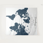 Reise von Miss zu Frau Bridal Hintergrund Wandteppich (Vorderseite (Horizontal))