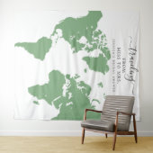 Reise von Miss zu Frau Bridal Hintergrund Wandteppich (Beispiel (Horizontal))