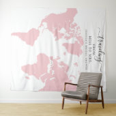 Reise von Miss zu Frau Bridal Hintergrund Wandteppich (Beispiel (Horizontal))