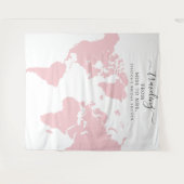 Reise von Miss zu Frau Bridal Hintergrund Wandteppich (Vorderseite (Horizontal))