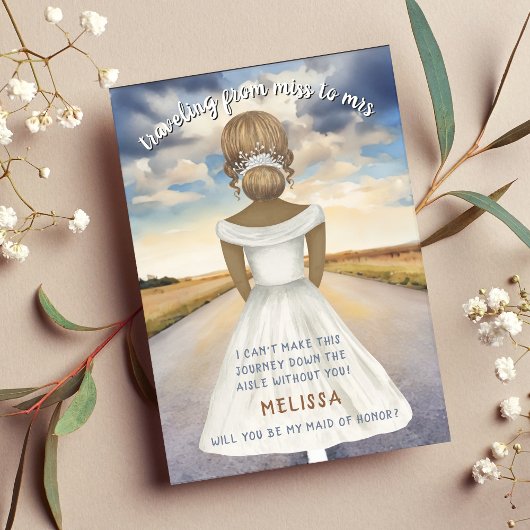 Reise von Miss zu Frau Bridesmaid Vorschlag