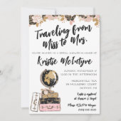 Reise von Miss zu Frau Modernes Gepäck Einladung (Vorderseite)