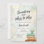 Reise von Miss zu Mrs. Adventure Brautparty Einladung (Vorderseite)