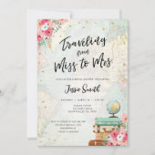 Reise von Miss zu Mrs. Adventure Brautparty Einladung (Vorderseite)