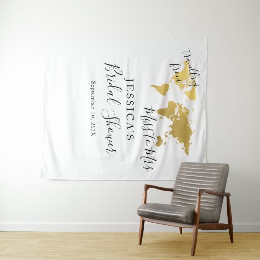 Reise von Miss zu Mrs Backdrop Foto Stand Wandteppich (Beispiel (Horizontal))