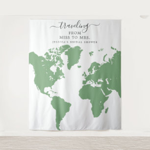 Reise Von Miss Zu Mrs Braut Hintergrund Wandteppich