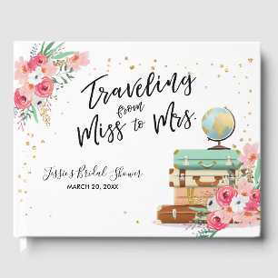 Reise von Miss zu Mrs. Brautparty Adventure Gästebuch