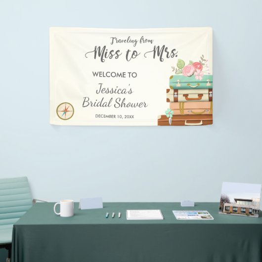 Reise von Miss zu Mrs. Brautparty Banner (Messeveranstaltung)