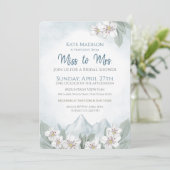 Reise von Miss zu Mrs. Mountain Brautparty Einladung (Stehend Vorderseite)