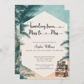 Reise von Miss zu Mrs. Tropical Brautparty Einladung (Vorne/Hinten)