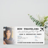 Reise von Student zur Grad-Grad-Party Einladung (Stehend Vorderseite)