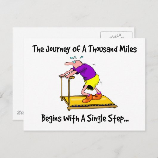 Reise von tausend Meilen - Beweggrund Postkarte (Vorne/Hinten)