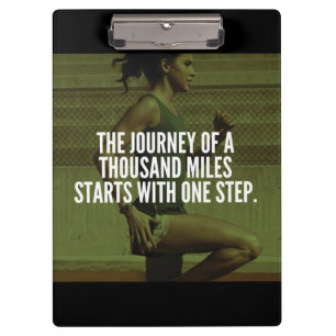 Reise von tausend Meilen - Inspiration zum Workout Klemmbrett