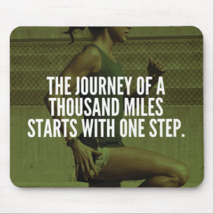 Reise von tausend Meilen - Inspiration zum Workout Mousepad