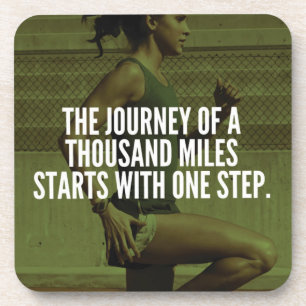 Reise von tausend Meilen - Inspiration zum Workout Untersetzer