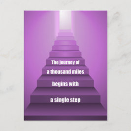 Reise von tausend Meilen Postkarte