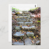 Reise von tausend Meilen Postkarte (Vorne/Hinten)