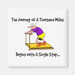 Reise von tausend Meilen - Trainingsmotivation Magnet